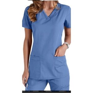 Scrubs Cherokee Workwear‎ V Neck Top WW645 CIEW Ciel Blue Slim Fit